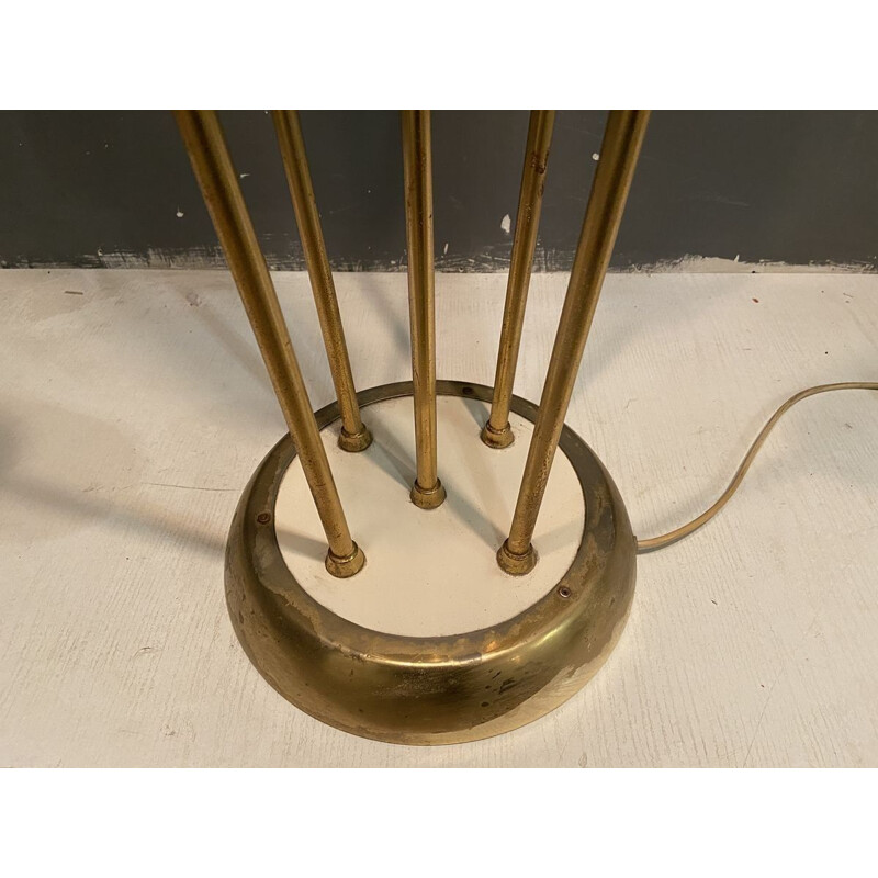 Vintage Murano Glass Brass Floor Lamp by Carlo Nason