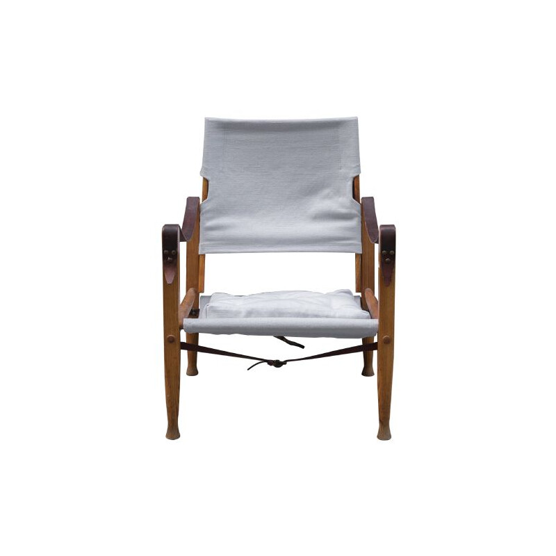 Vintage Safari armchair with footrest by Kaare Klint