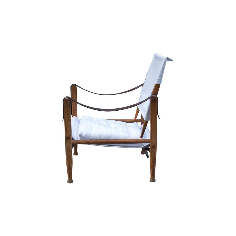 Vintage Safari armchair with footrest by Kaare Klint