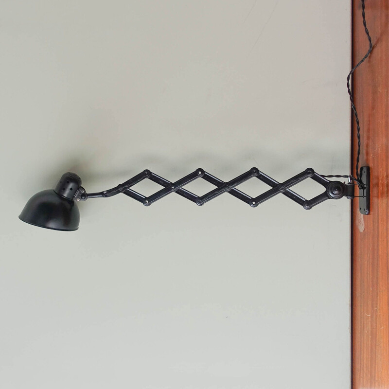 Vintage Kaiser Idell 6718 Scissor Arm Wall Lamp 1930s
