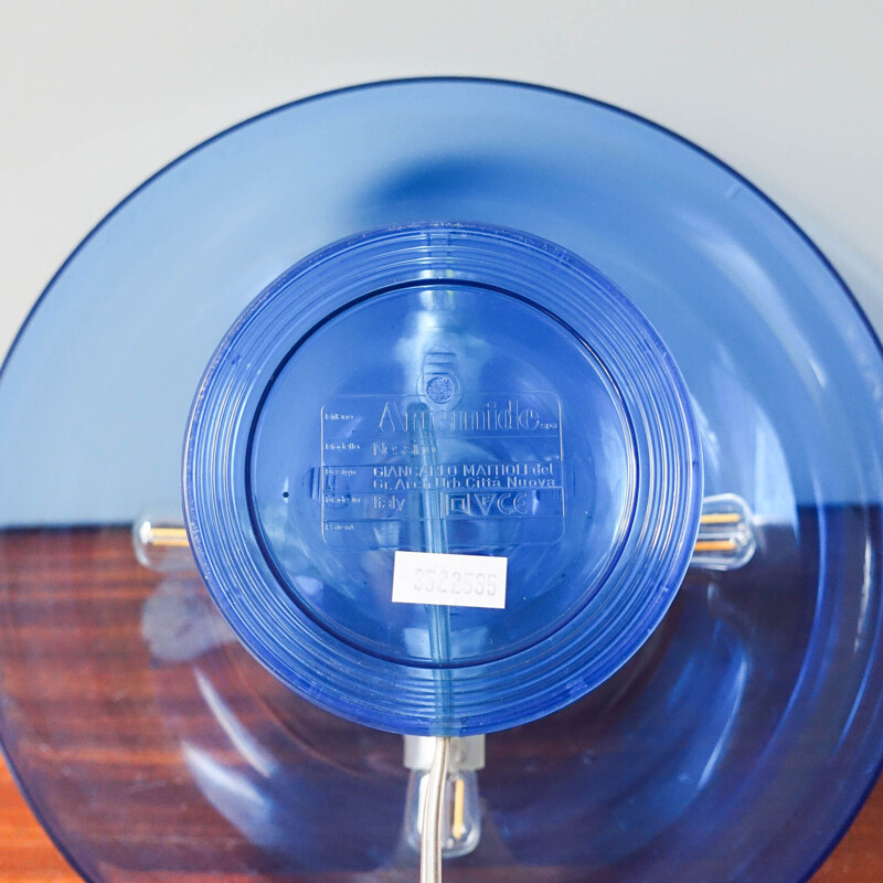 Lampe de table vintage Blue Nessino de Giancarlo Mattioli pour Artemide 1967