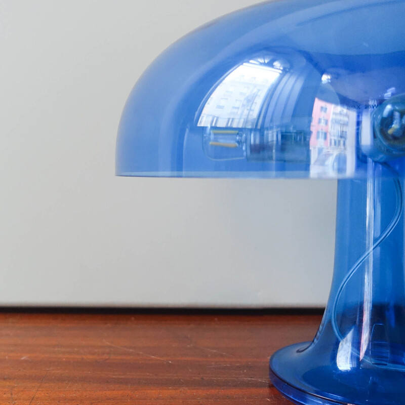 Vintage Blue Nessino Table Lamp by Giancarlo Mattioli for Artemide 1967s
