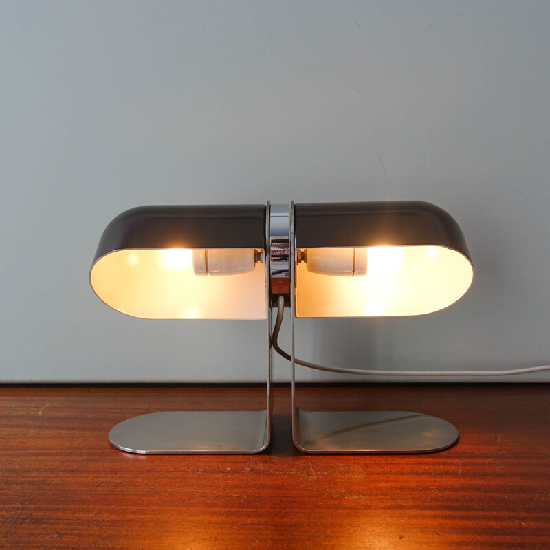 André Ricard Table Lamp for METALARTE, in Wengué color. Spain 1973