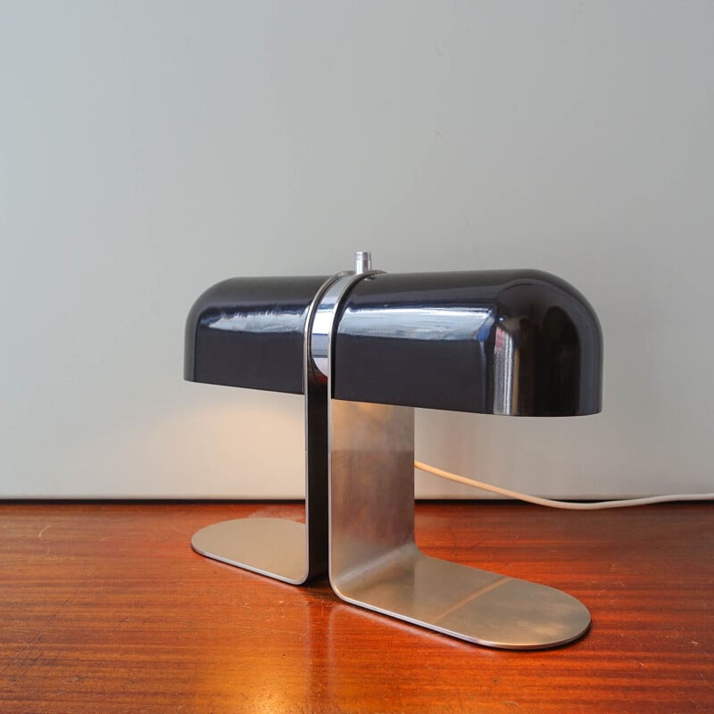 André Ricard Table Lamp for METALARTE, in Wengué color. Spain 1973