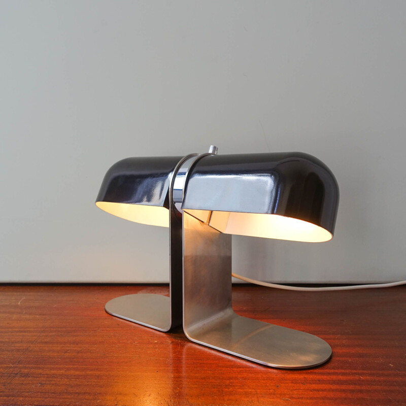 André Ricard Table Lamp for METALARTE, in Wengué color. Spain 1973