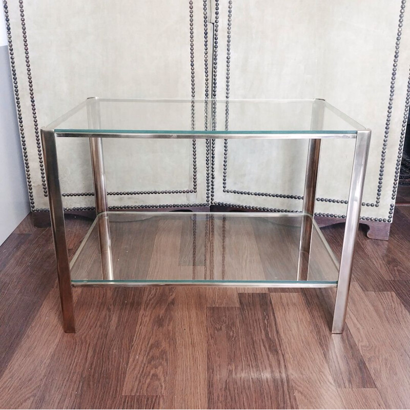 Mesa lateral Vintage para Maison Malabert em bronze 1960