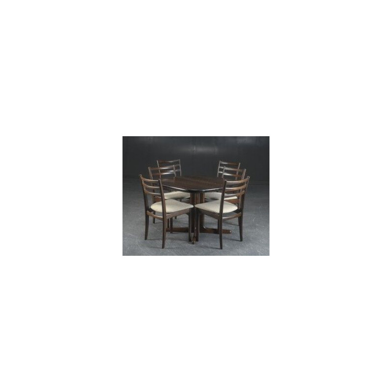 Conjunto de mesa y silla danesa Skovby vintage