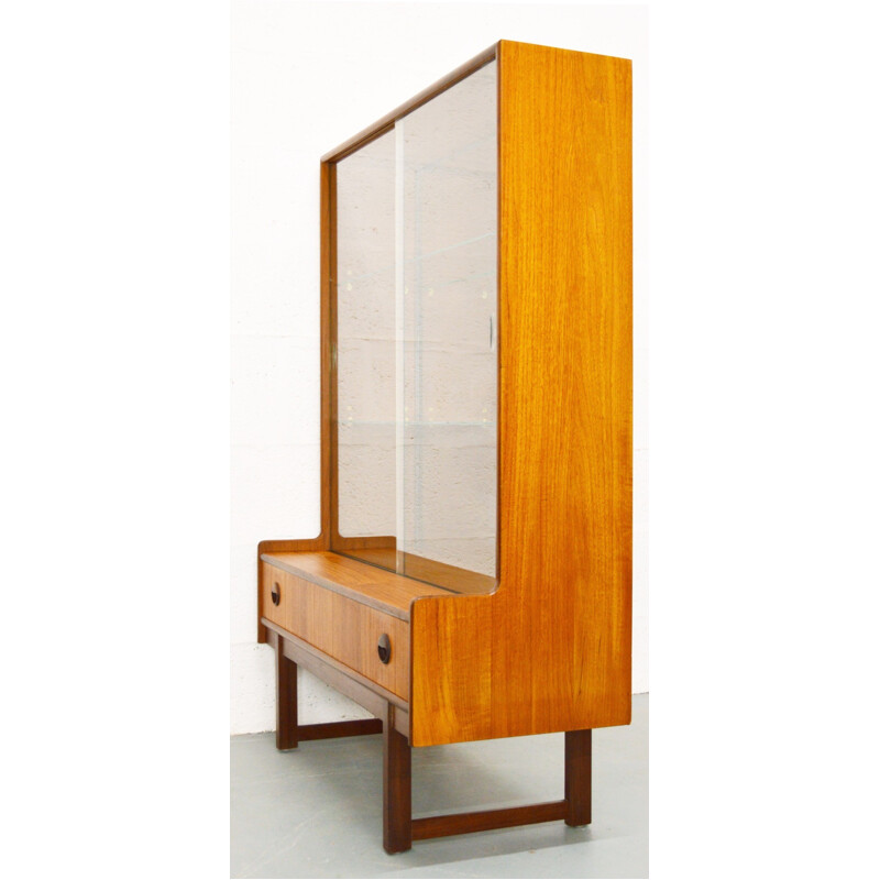 Turnidge mid-century glass display cabinet - 1960s