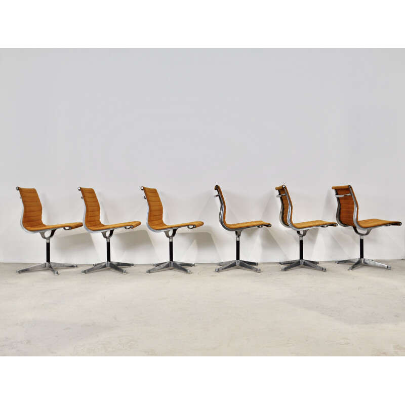 Set of 6 vintage EA108 Chairs by Charles & Ray Eames For Herman Miller 1970s