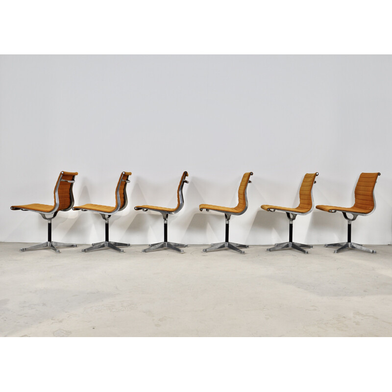 Set of 6 vintage EA108 Chairs by Charles & Ray Eames For Herman Miller 1970s