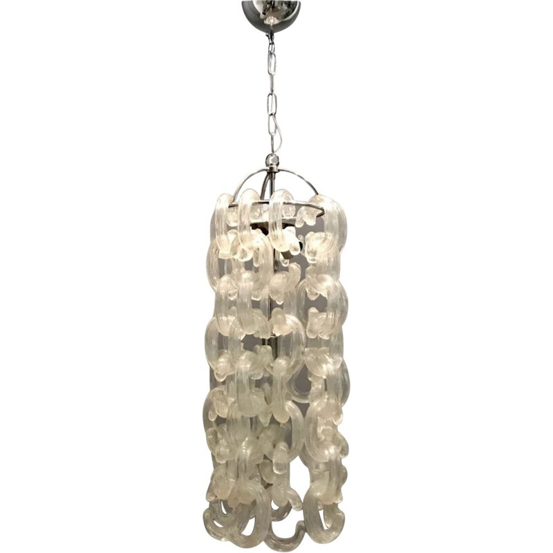 Vintage Murano Glass Chandelier by Carlo Nason for Murano 1970s