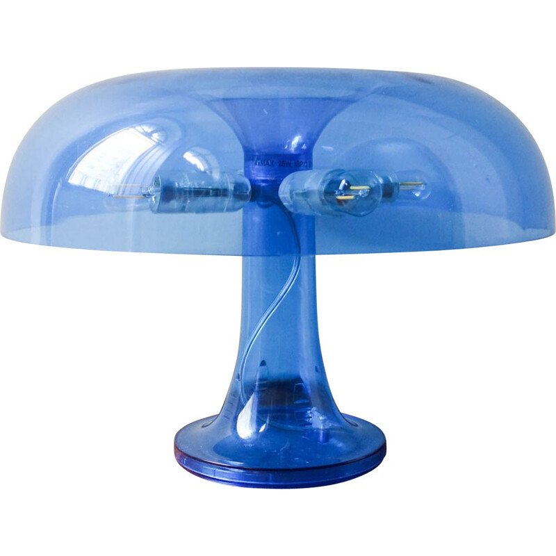 Vintage Blue Nessino Table Lamp by Giancarlo Mattioli for Artemide 1967s