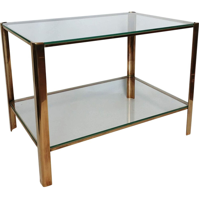 Mesa lateral Vintage para Maison Malabert em bronze 1960