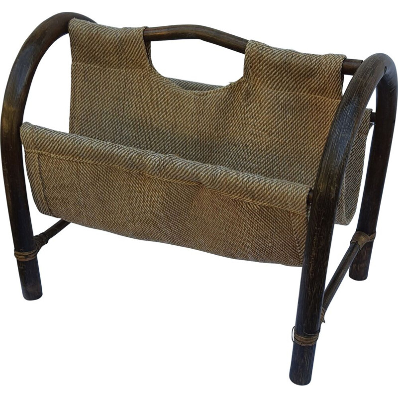 Vintage bamboo magazine rack