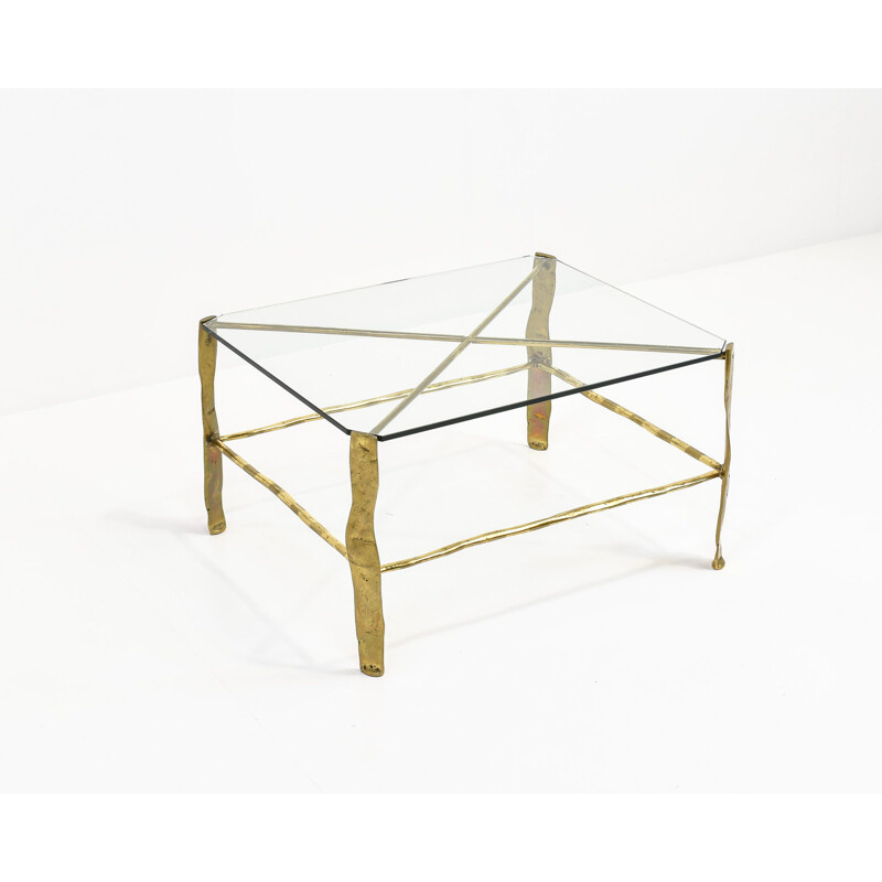 Table d'appoint vintage en bronze par David Marshall