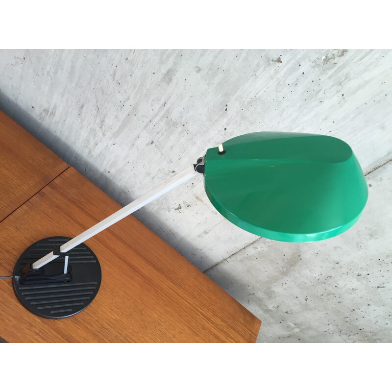 Anglepoise green desk lamp in iron and plastic - 1970s