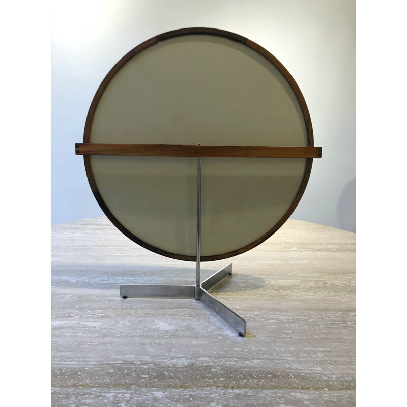 Vintage Teak Table Mirror By Uno & Östen Kristiansson For Luxus 1960s