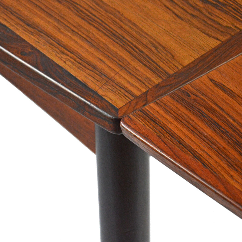 Vintage Rosewood Extendable Dining Table or Game Table by Poul Hundevad, Danish 1960s