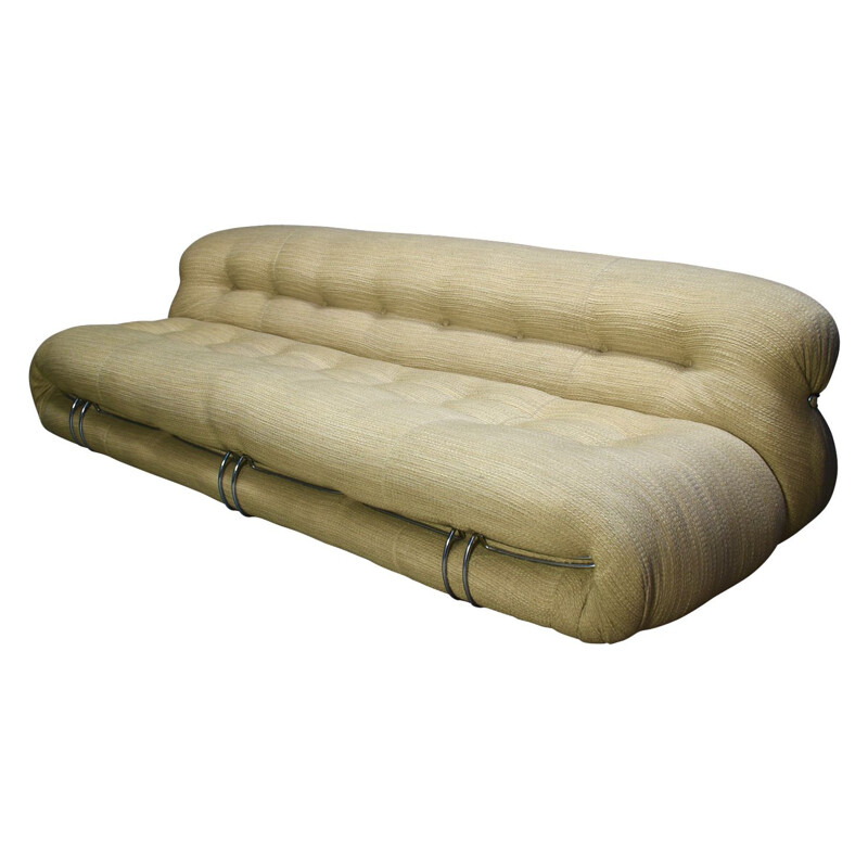 Large vintage Soriana sofa by Afra & Tobia Scarpa for Cassina, Italy 1970s