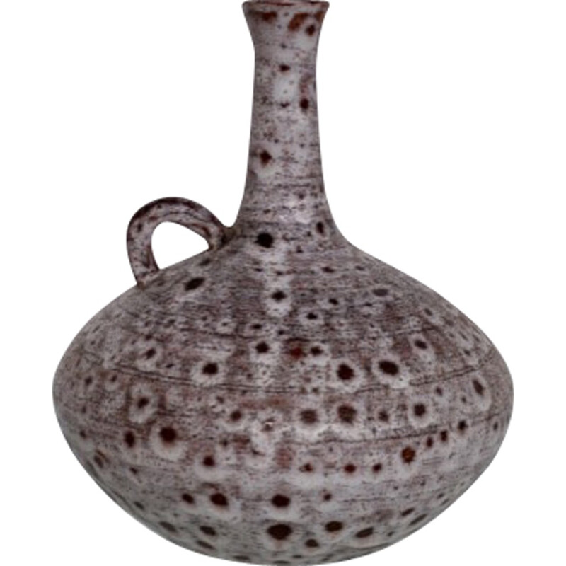Vintage-Vase aus weißer Keramik für Grandjean-Jourdan, 1950