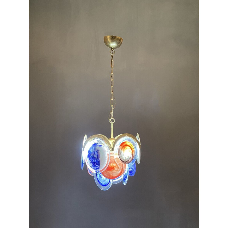 Mid-Century Space Age Murano Disc Chandelier