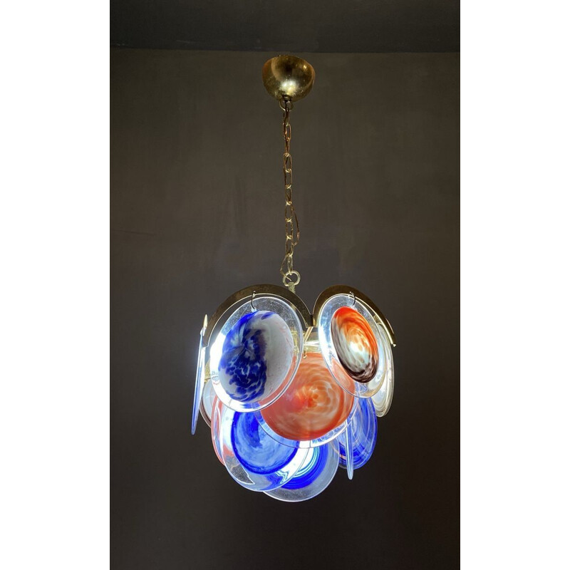 Mid-Century Space Age Murano Disc Chandelier