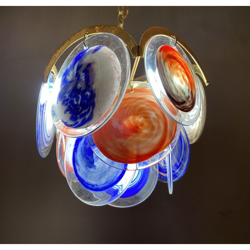 Mid-Century Space Age Murano Disc Chandelier