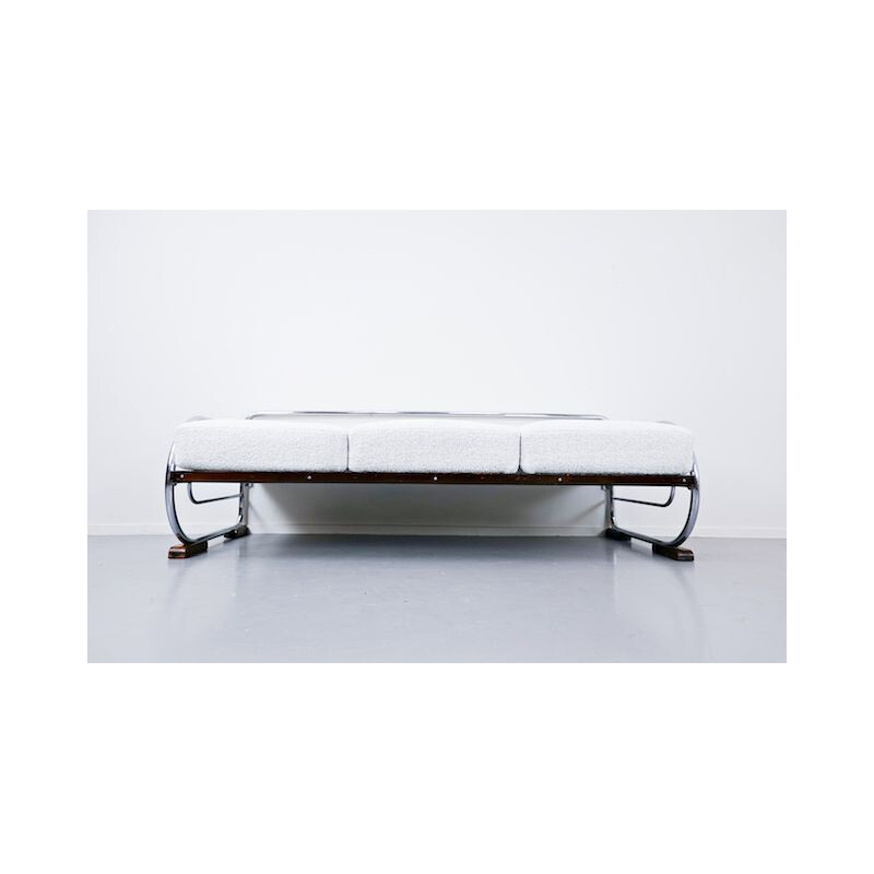 Vintage Art Deco Tubular Steel Sofa From Hynek Gottwald 1930s