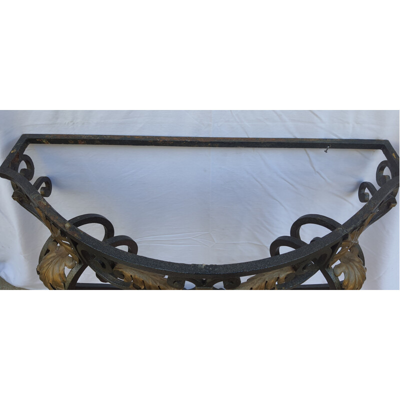 Vintage wrought iron console