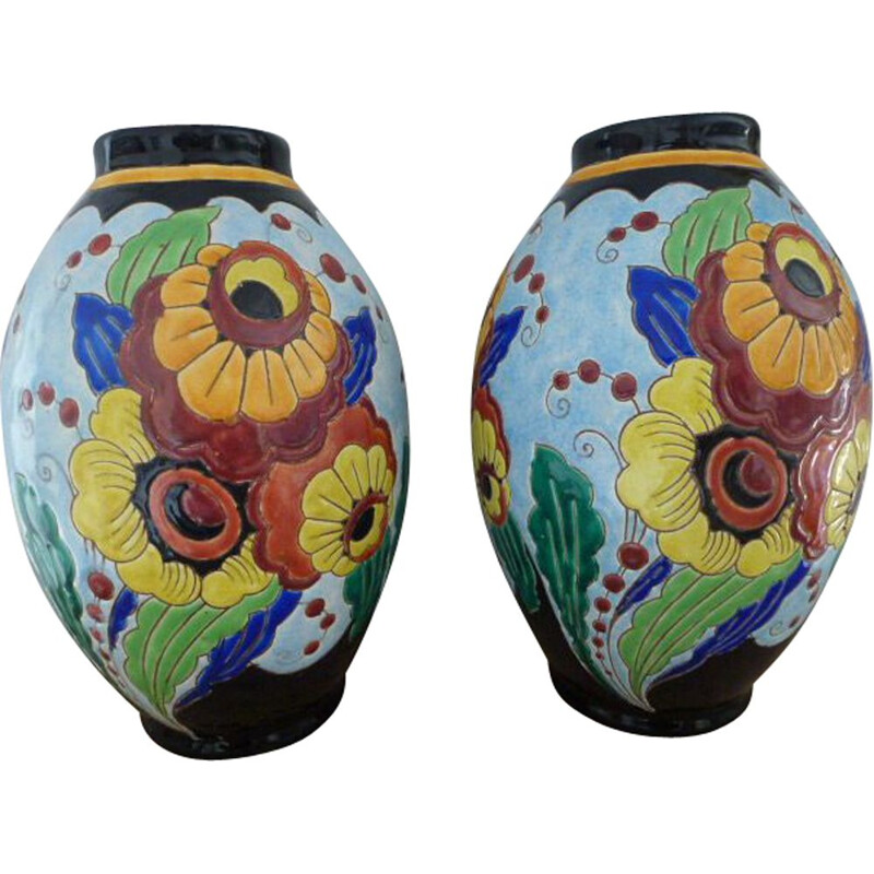 paire de vases vintage - 1950