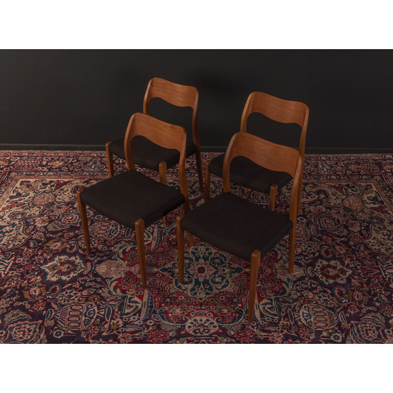 Vintage Dining Chairs by Niels O. Moller 1950s