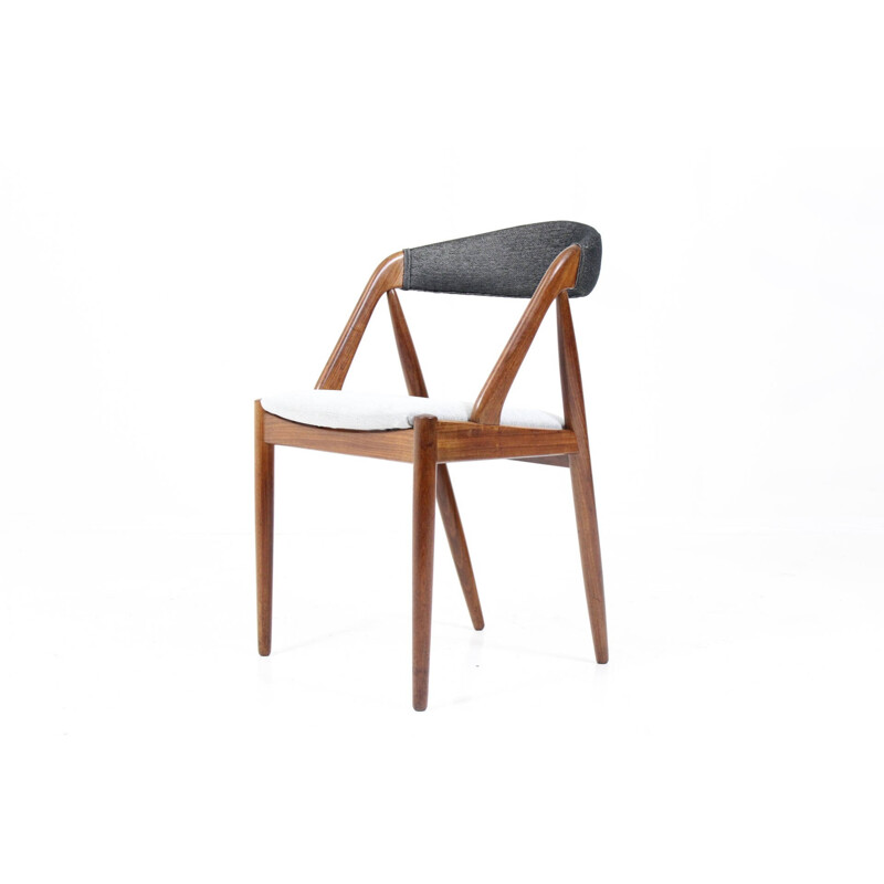 SVA Møbler "Iconic 31" chair in teak and white fabric, Kai KRISTIANSEN - 1960s 