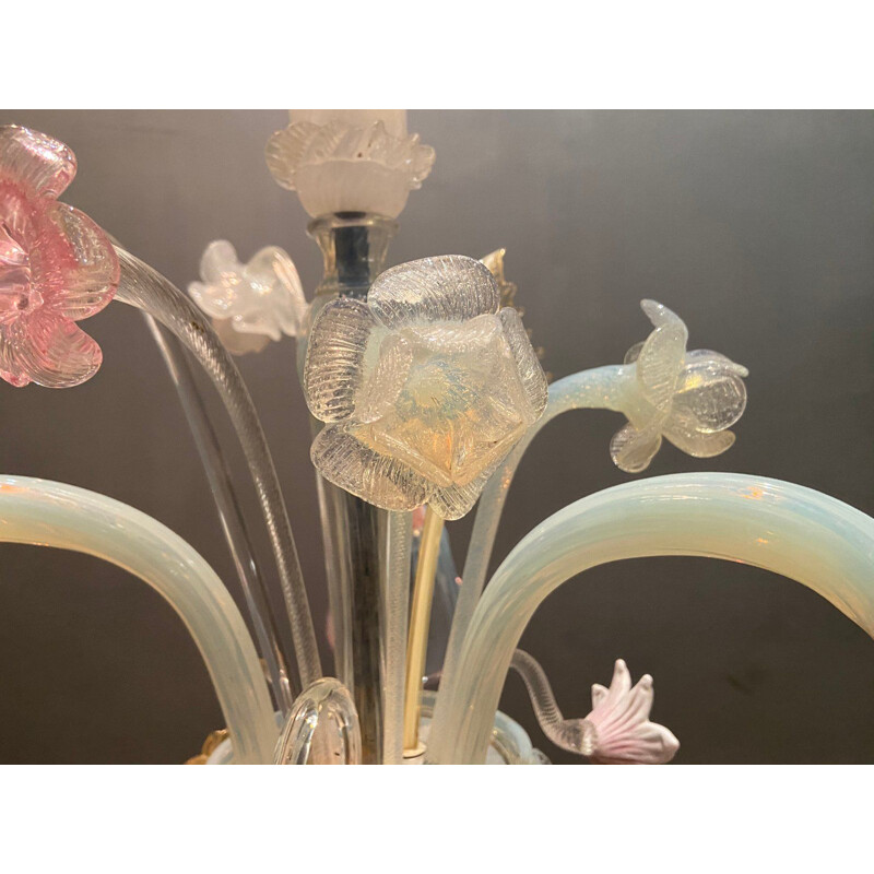 Large vintage Venetian Murano Glass Candelabra
