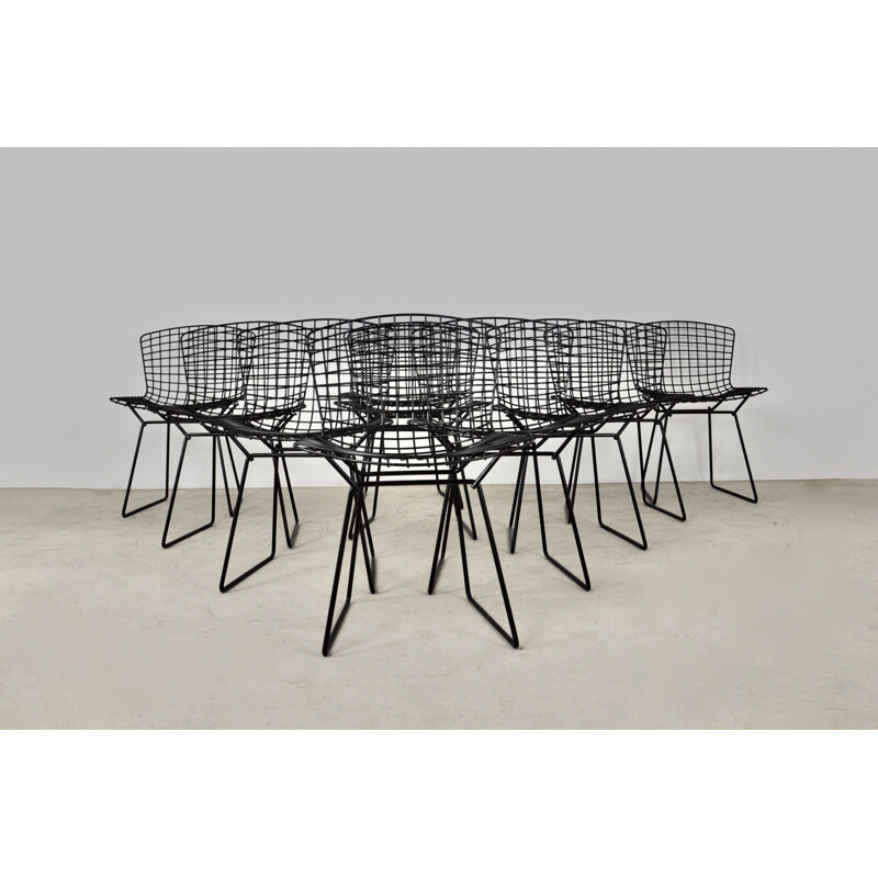 Set of 10 vintage 420 Classic Chairs by Harry Bertoia for Knoll