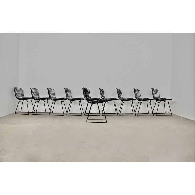 Set of 10 vintage 420 Classic Chairs by Harry Bertoia for Knoll