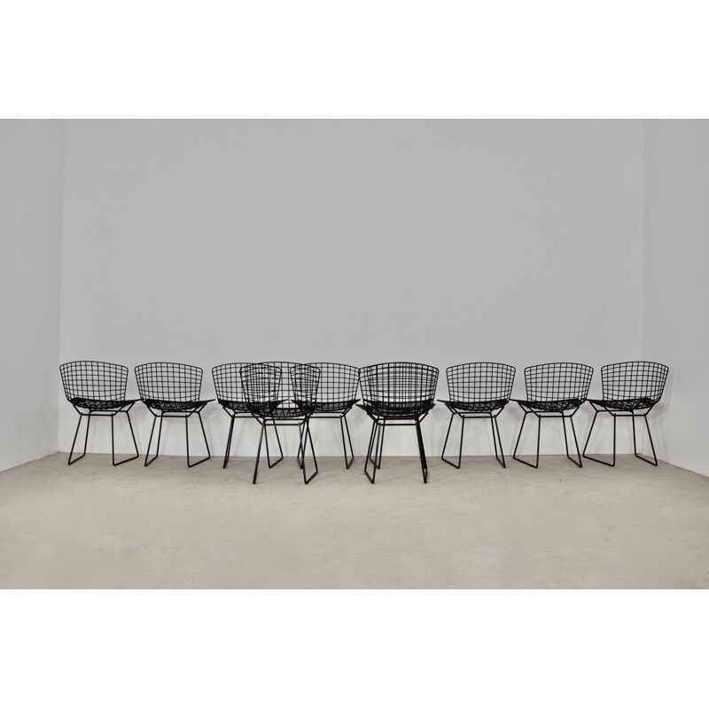 Set of 10 vintage 420 Classic Chairs by Harry Bertoia for Knoll