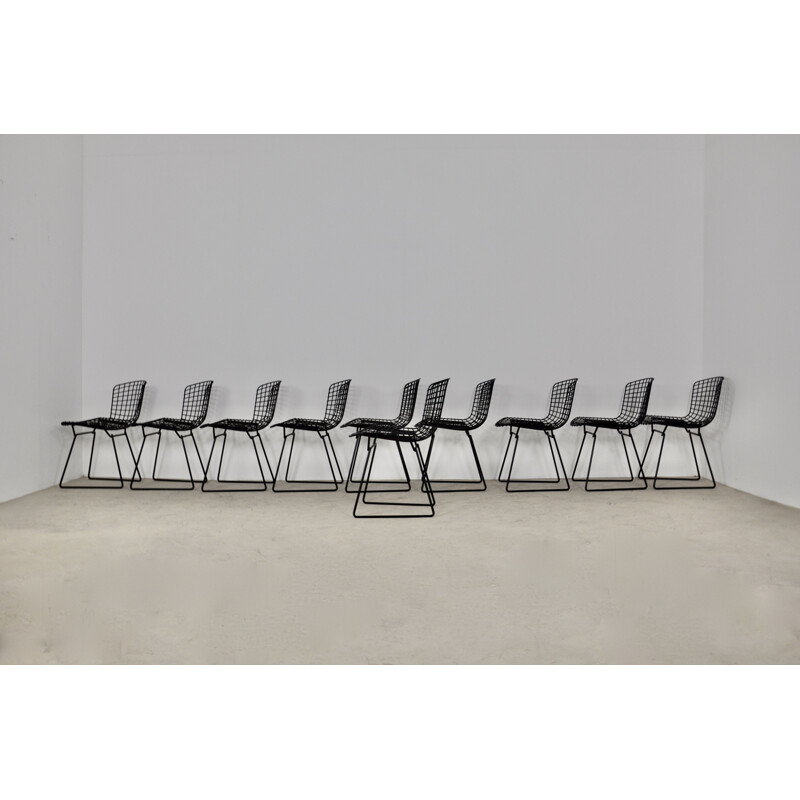 Set of 10 vintage 420 Classic Chairs by Harry Bertoia for Knoll