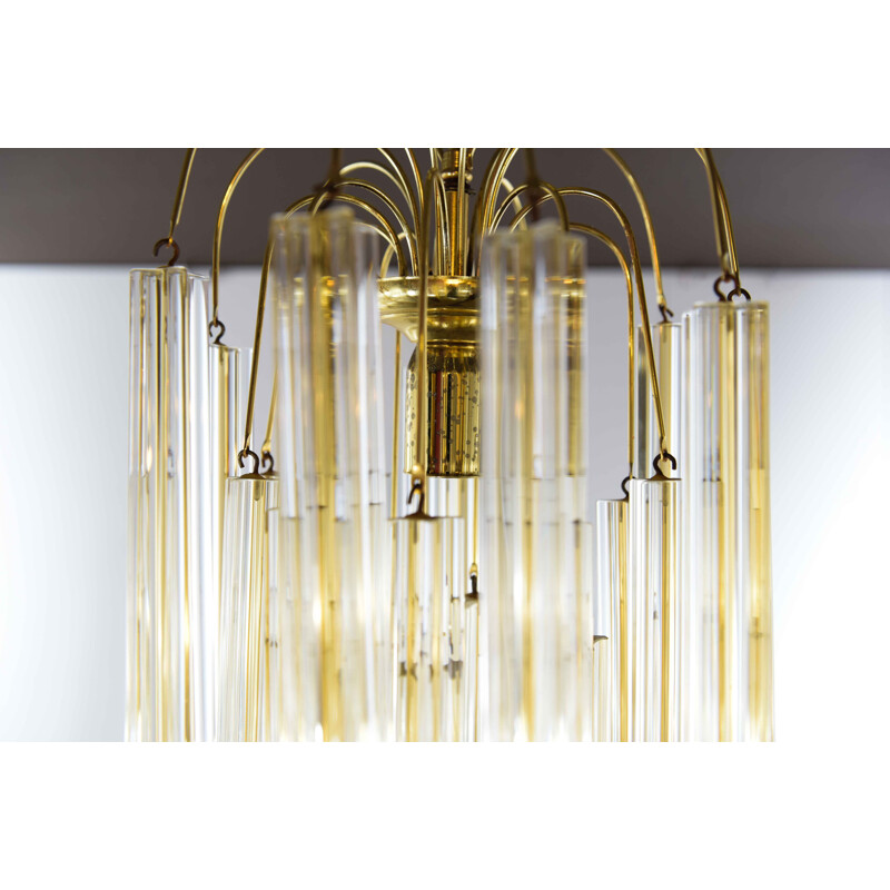 Vintage Two toned chandelier in Murano glass by Paolo Venini