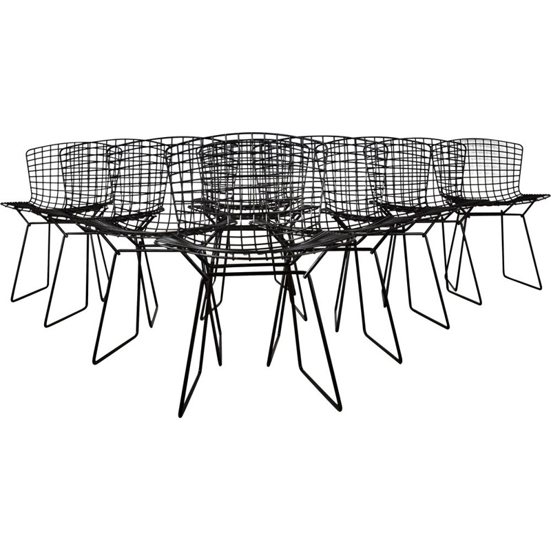 Set of 10 vintage 420 Classic Chairs by Harry Bertoia for Knoll