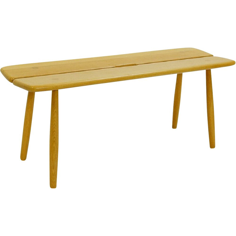 Vintage oak bench by Carl Gustaf Boulogner for AB Bröderna Wigells Stolfabrik 1950s