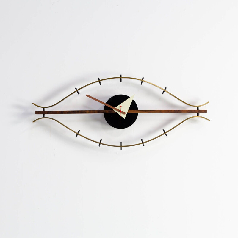 Vintage eye model wall clock Midcentury