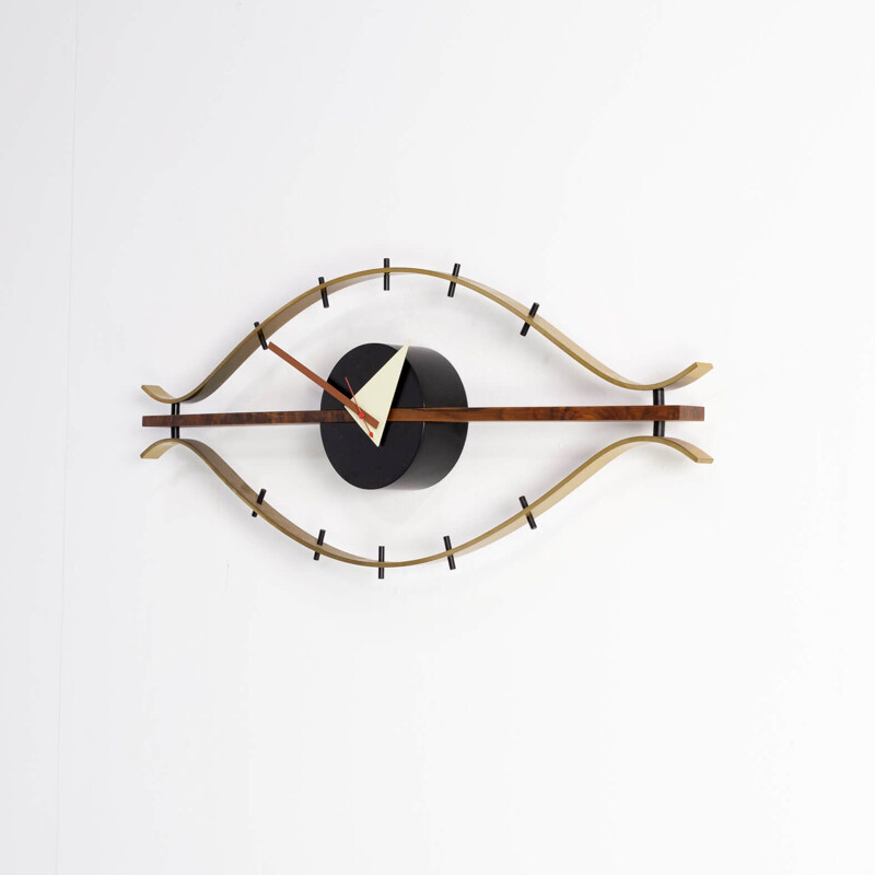 Vintage eye model wall clock Midcentury