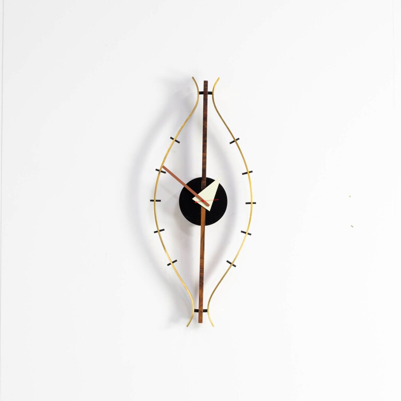 Vintage eye model wall clock Midcentury