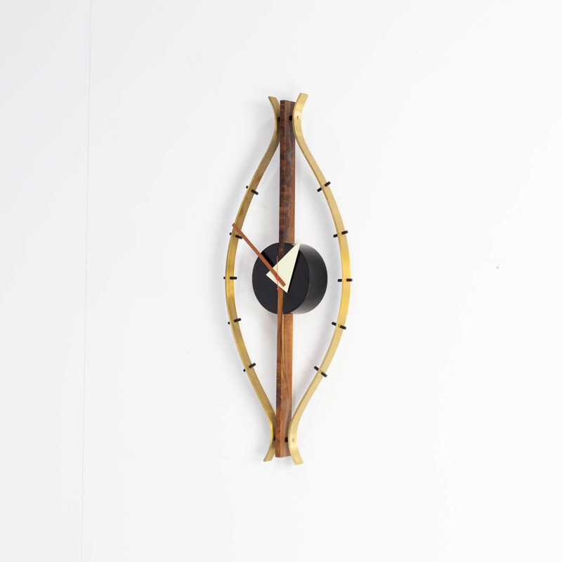 Vintage eye model wall clock Midcentury