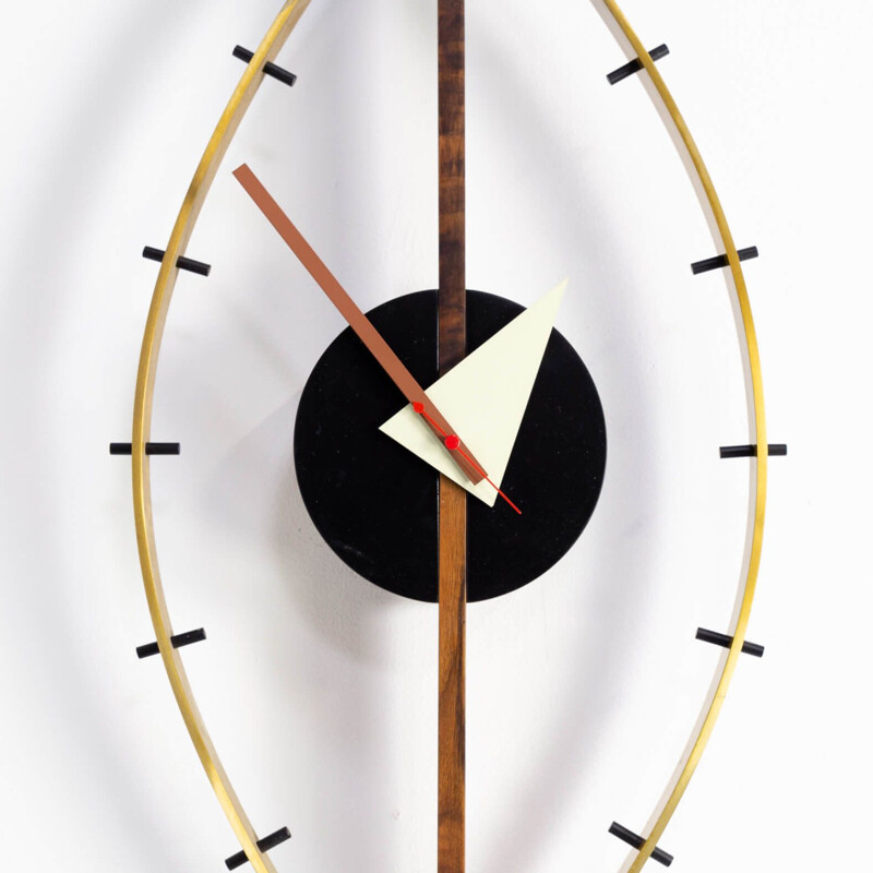 Vintage eye model wall clock Midcentury