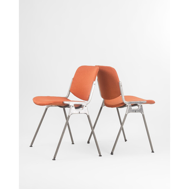 Pair of vintage DSC 106 chairs by Giancarlo Piretti for Anonima Casteli 1965