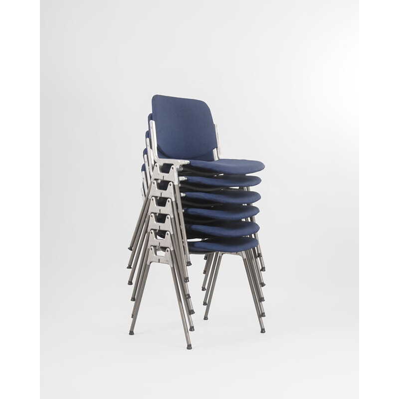Set van 6 vintage DSC 106 stoelen van Giancarlo Piretti voor Anonima Casteli 1965