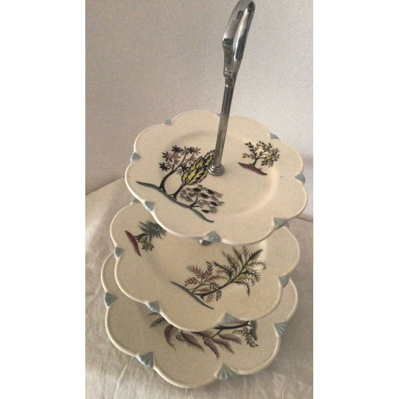 Vintage porcelain cake display server 