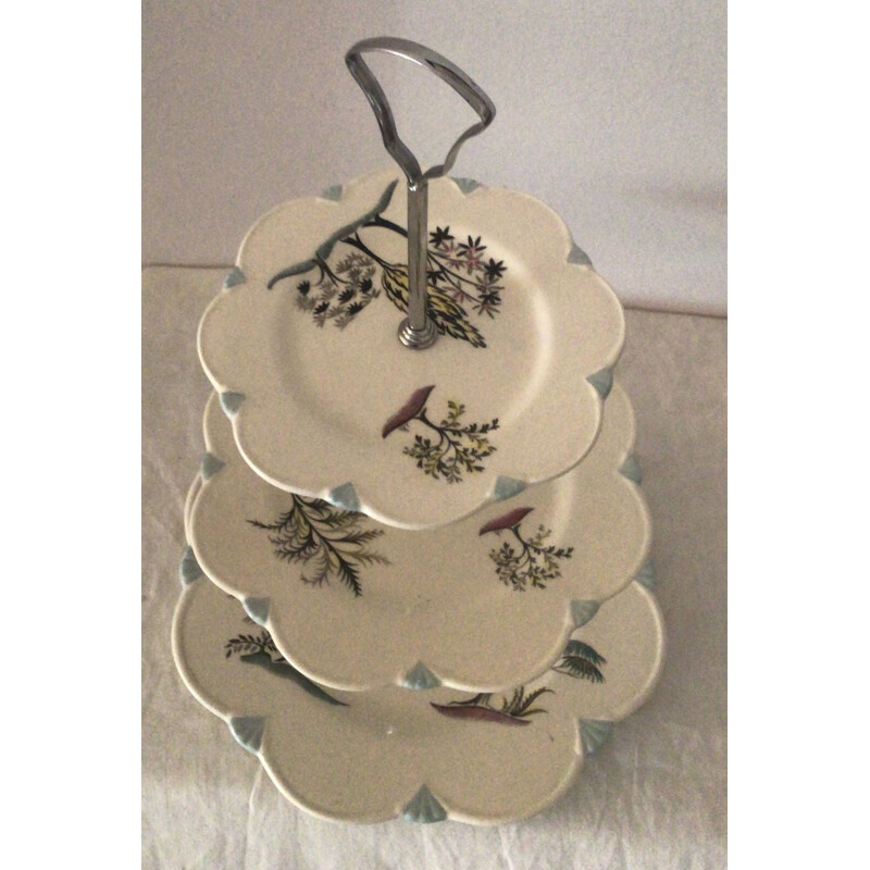 Vintage porcelain cake display server 