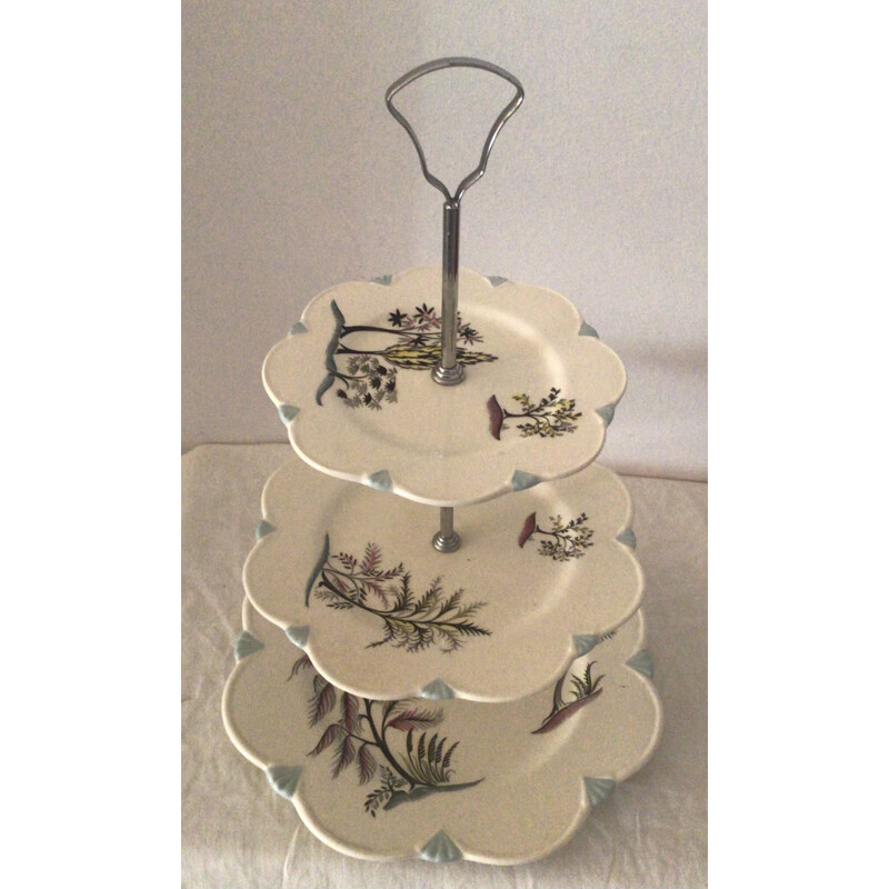 Vintage porcelain cake display server 